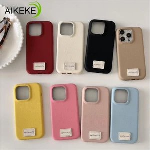 Ốp Điện Thoại Da Đơn Giản Cho OPPO A3 5G A3X A3 4G A55 A56 5G A55S A36 A3S A12E Reno 13 Pro 4Z A15 A15S Màu Trơn Dễ Thương Vỏ Mềm Chống Rơi Ốp Lưng