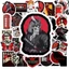 Hộp 50 Sticker Đỏ Đen - Chống Nước Dán Laptop Điện Thoại Đàn Guitar Mũ Bảo Hiểm Vali