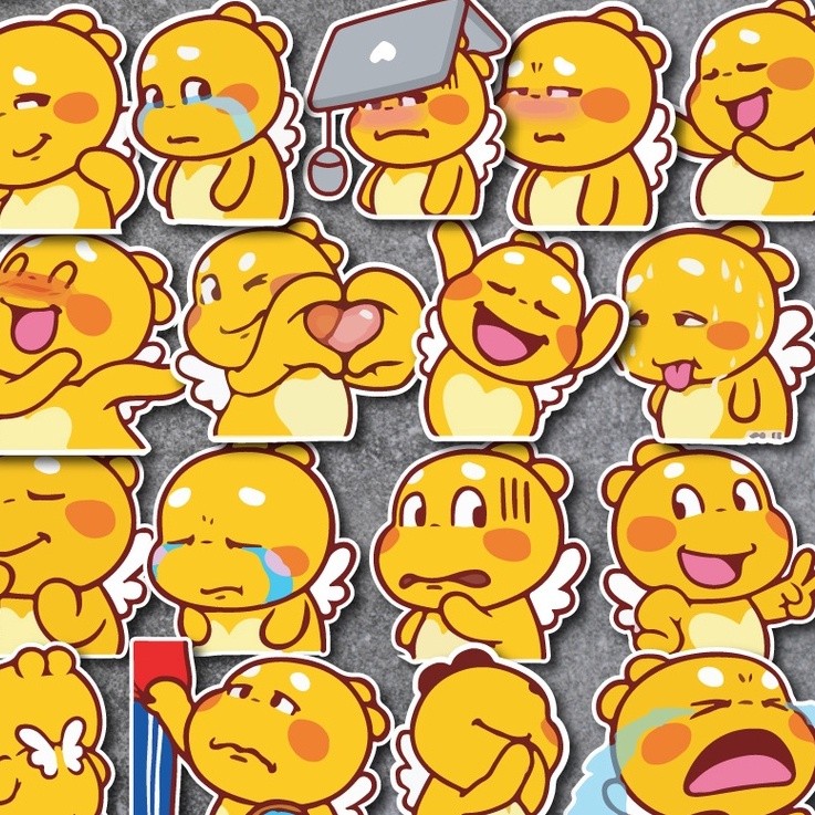 50 Sticker Qoobee chống nước sticker dán laptop, điện thoại, đàn guitar, mũ bảo hiểm, vali
