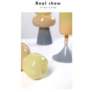 Trang trí nội thất Bình thủy tinh màu Morandi Nordic ins