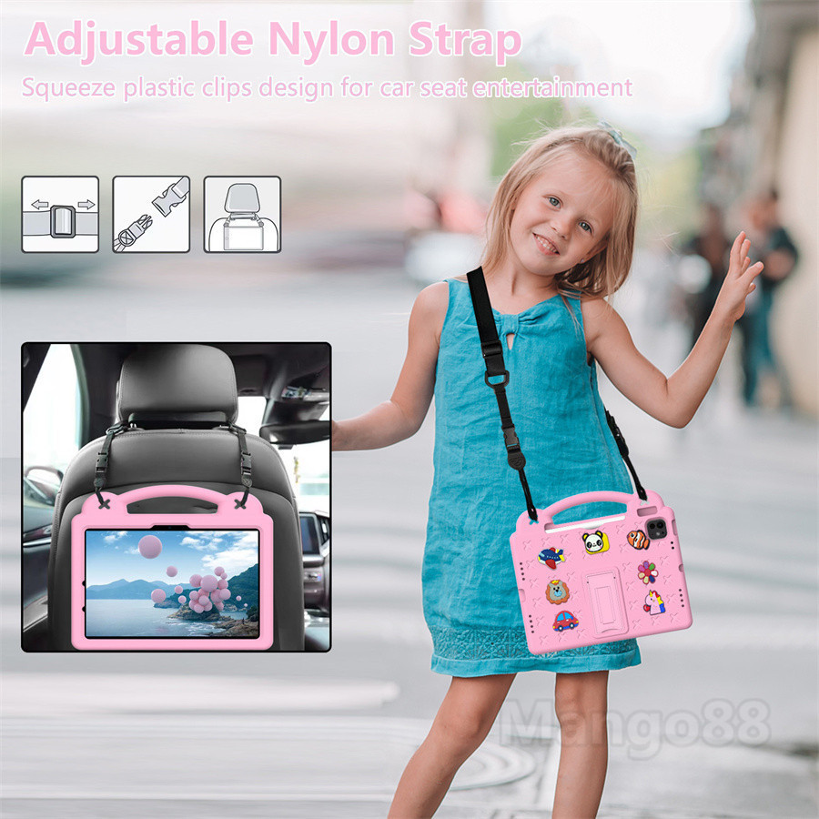 Dành Cho iPad Air 13 "2025 M3 / 2024 M2 Ốp Lưng Dây Đeo Trẻ Em Chống Sốc An Toàn Cho Trẻ Em