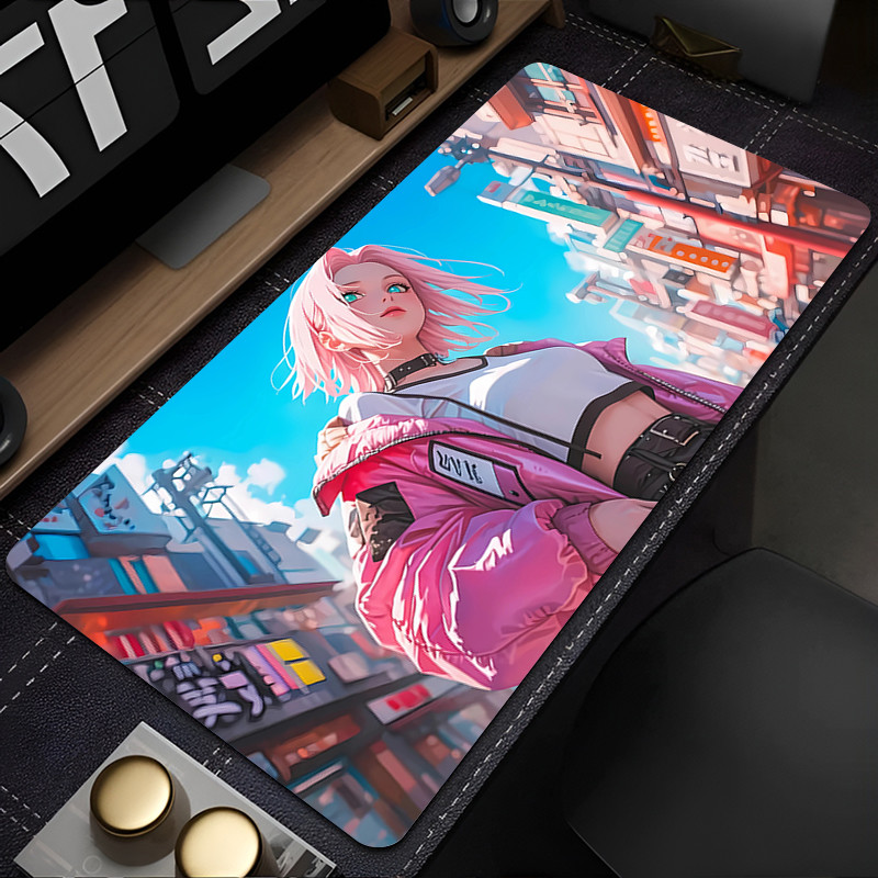 Miếng Lót Chuột Máy Chơi game Máy Tính Bàn Phím Miếng Lót Bàn Chống Trơn Trượt Hoạt Hình Miếng Lót Bàn PC Thảm N-NARUTOS Haruno Sakura Mousepad XXXL