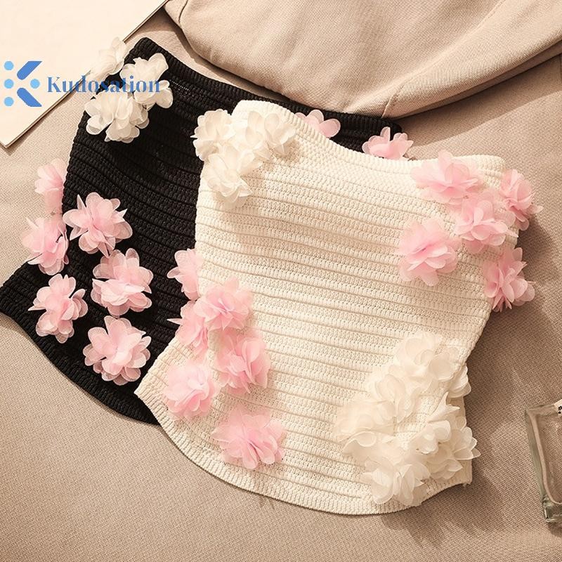 Kudosation Nữ Hoa Ngọt Ngào Dây Gợi Cảm Mùa Hè Ngày Lễ Bãi Biển Co Giãn Crop Top Đẹp
