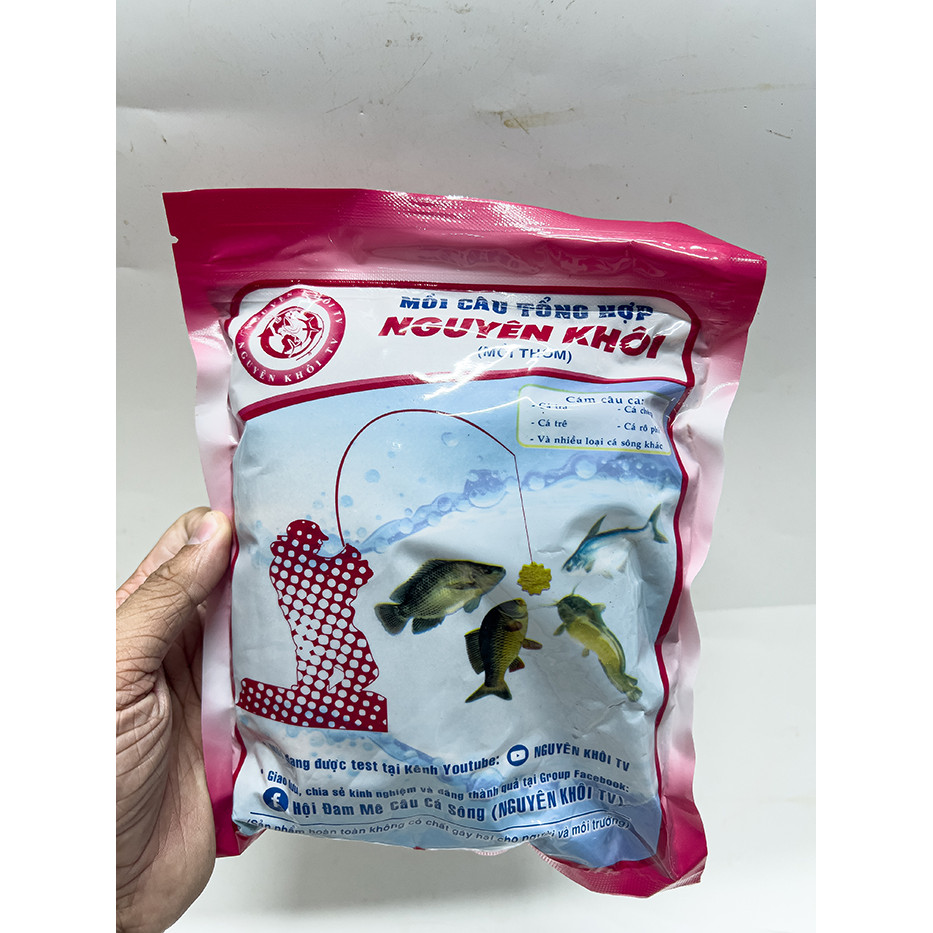 Cám Câu Cá Nguyên Khôi Thơm Siêu Nhạy (Gói 500gram) (Mẫu Mới)