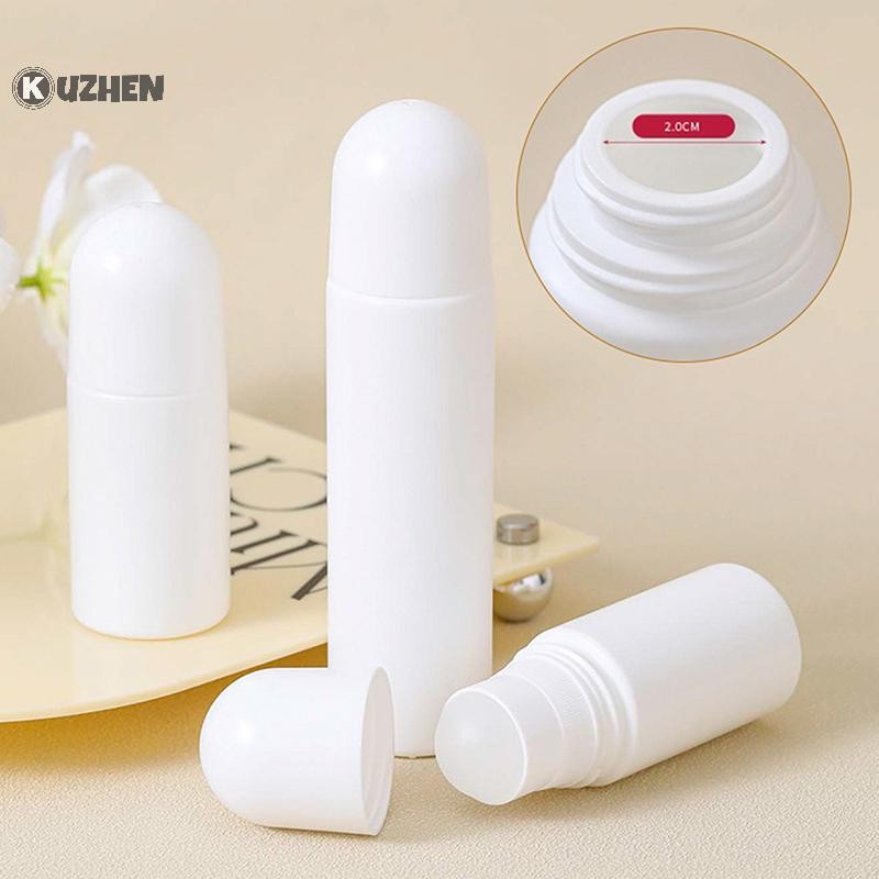 Kuzhen 50 / 100ML Con Lăn Nhựa Trắng Tinh Dầu Thêm Đóng Chai Du Lịch Sương Hộp Đựng Có Thể Đổ Lại Chai DIY HOT Khử Mùi Phụ Kiện