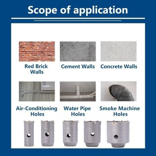 Mũi khoét lỗ tường lỗ to 30-60mm, mũi khoan bê tông gạch chuyên dụng lắp điều hòa