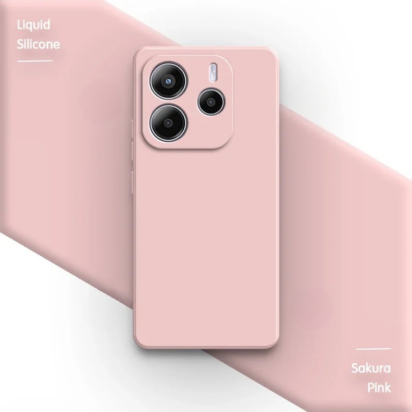 Ốp Điện Thoại Chính Hãng Cho Redmi Note14 Note 14 Pro 14Pro Plus Pro + 5G 4G Bảo Vệ Ống Kính Vuông Cổ Điển Silicon Mềm
