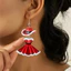 SQ Trang phục Giáng sinh Bông tai Acrylic Mũ Giáng sinh Bông tai dự tiệc ngày lễ thời trang và đa năng