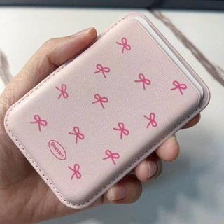 Nơ màu hồng Hộp đựng thẻ ví đáng yêu Thích hợp cho vỏ iphone 15promax Ví đựng thẻ điện thoại