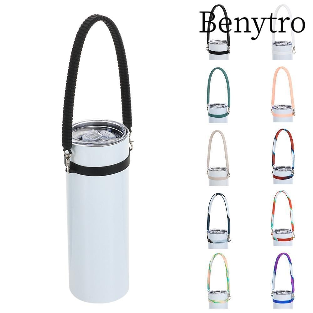 Benytro Giá đỡ chai nước, Phụ kiện chai nước Dây đeo silicon cốc nước bền, Dây đeo chai mềm bằng silicon có dây đeo