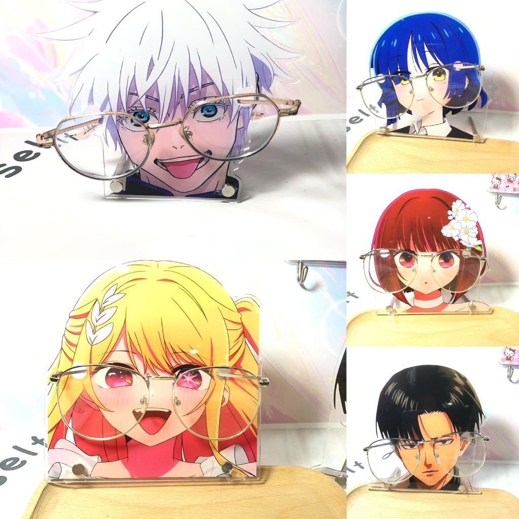 SQ3 Anime Hoạt Hình Acrylic Kính Mắt Khung Quà Tặng Cho Bé Gái Trang Trí Satoru Gojo Levi Arima Kana Ruby Yamada Ryo QS3