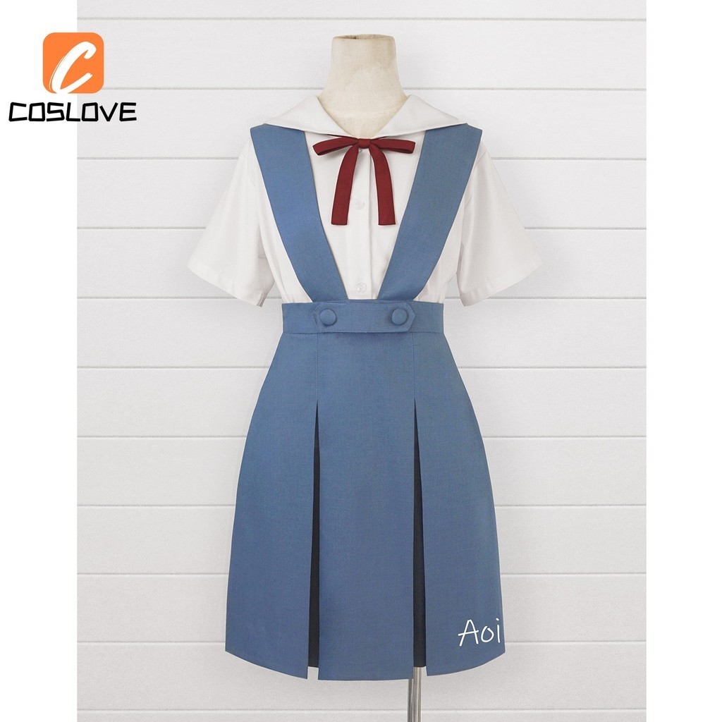 Anime EVA Asuka Langley Soryu Đồng Phục Học Sinh Cosplay Quần Áo Trọn Bộ Trang Phục Đầm Cosplay Váy Dự Tiệc Trang Phục Cosplay
