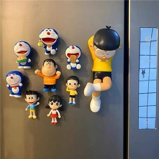 Ding Dong Doremon Nobita Fat Tiger Shizuka Xiaofu Miếng Dán Tủ Lạnh Stereo 3d Từ Tin Nhắn Nam Châm