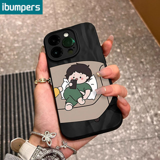 ibumpers Ốp Lưng IPhone Cặp Đôi Hoạt Hình Dễ Thương Cho IPhone 16 15 14 12 13 11 Pro Max IP 7 8 Plus X XS XR Ốp Điện Thoại Silicon Mềm Chống Sốc