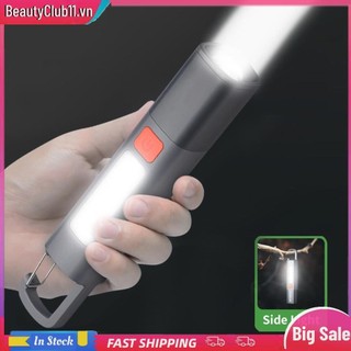 Đèn pin XPE COB Sạc USB Đèn pin mạnh mẽ có thể phóng to để mất điện