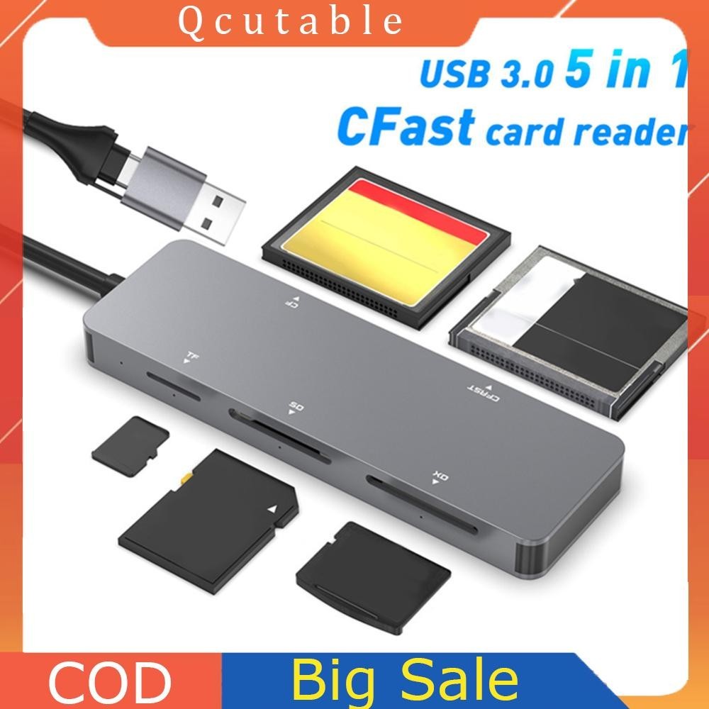Đầu đọc thẻ nhớ tất cả trong một 5Gbps CFast + XD + CF + SD + TF Reader ...