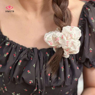 Hwetr Ngọt Ngào Dễ Thương Nhỏ In Hoa Co Giãn Tóc Dành Cho Nữ Bé Gái Thời Trang Ren Tóc Scrunchies Phụ Kiện Tóc Mũ Dễ Thương Mới