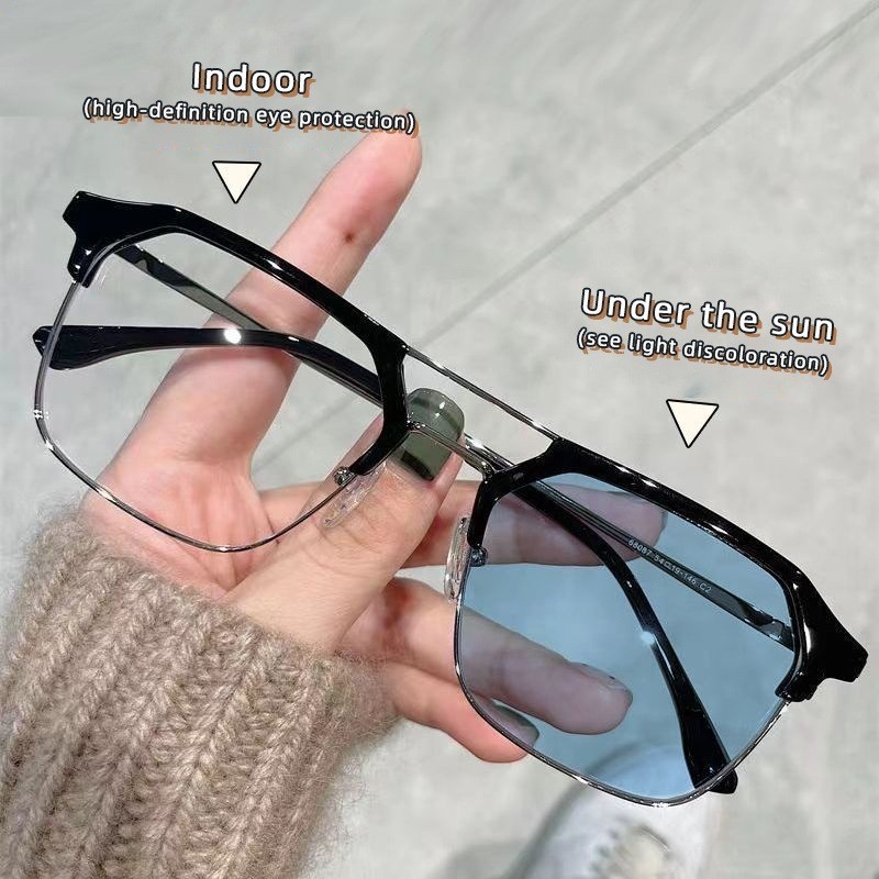 Màu Sắc Mắt Kính Cận Thị Thay Đổi Màu Sáng Chống Tia Sáng Xanh Dương Cho Cả Nam Và Nữ 001