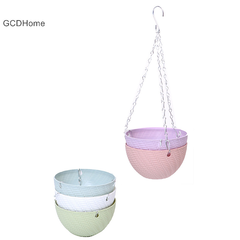 Gcdhome Ban Công Dây Chậu Hoa Giả Giỏ Mây HOT