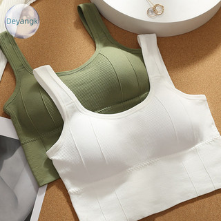 Deyangk Áo ngực thể thao Yoga dành cho nữ Thể dục Liền mạch Brassiere Ống hình chữ U sâu không có vòng thép Áo ngực phù hợp cho mọi trận đấu VN