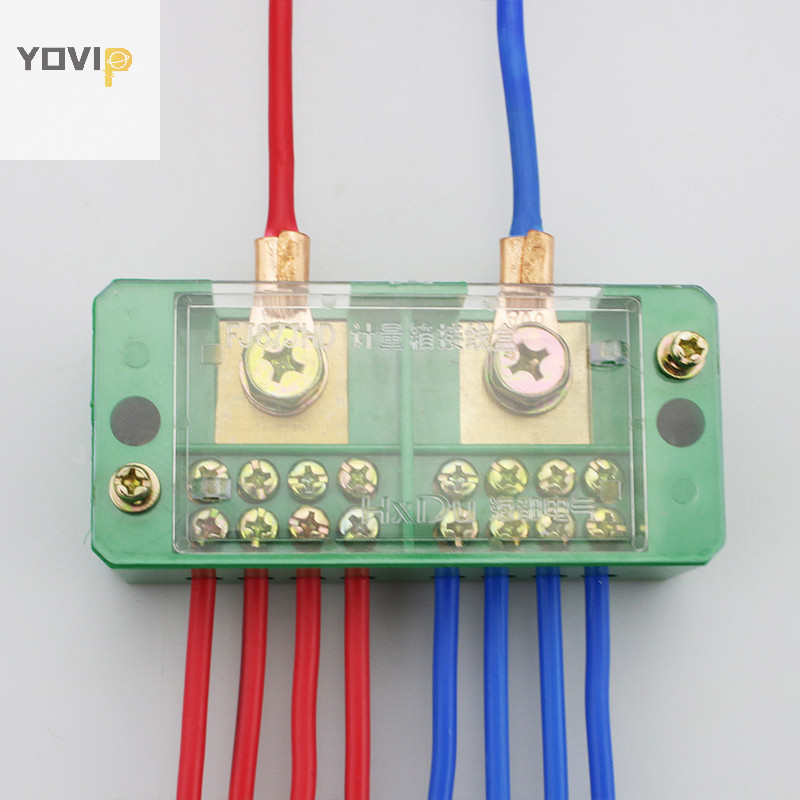 Hộp đầu cuối dây YOVIP Một pha 2 trong 6 / 8-OUT FJ6 / JHD Khối đầu cuối kết nối dây gia đình VN