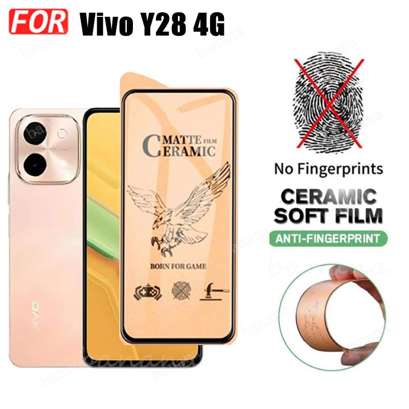 Kính cường lực gốm 3 TRONG 1 Vivo Y28 4G cho VivoY 28 5G Y38 5G Y03 Y18 Y27S Y100 Ống kính máy ảnh Kính bảo vệ màn hình và phim mặt sau