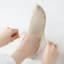 YRBWD 1 Đôi Tất Ngắn Vô Hình, Tất Thuyền Mỏng Thoáng Khí Miệng Nông, Tất Lụa Băng Không Dấu Vết Màu Trơn Chống Trơn Trượt Cho Mùa Hè