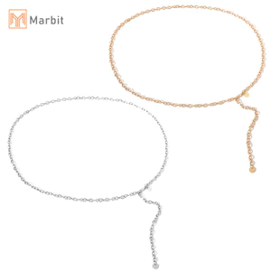 Marbit Thời Trang Nữ Thắt Lưng Dây Kim Loại Vàng Bạc Màu Dây Thắt Lưng Dây Xích Cho Đầm Áo Sơ Mi Quần Áo Phụ Kiện Mới