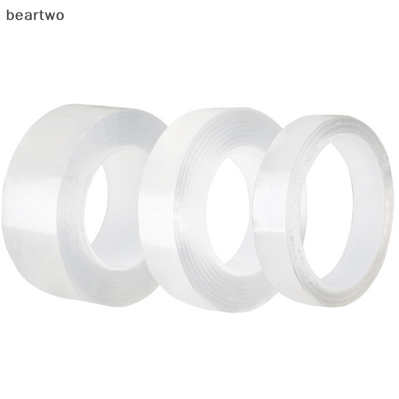 < Beartwo > Băng keo hai mặt Nano 1 / 2 / 3 / 5M Băng dính chống nước có thể tái sử dụng trong suốt Đẹp