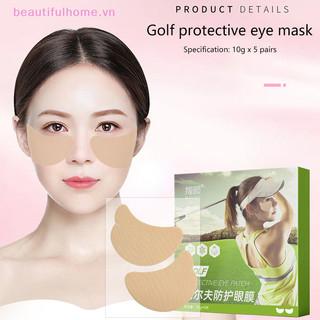 [Beautifulhome] 5 Cặp Miếng Dán Mặt Uv Miếng Dán Chống Nắng Golf Dưỡng Ẩm Thoáng Khí Chống Nắng Miếng Dán Mặt Cho Golf Du Lịch Đi Biển [vẻ Đẹp]