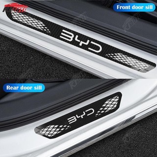 4 Chiếc BYD Xe Ô Tô Thép Không Gỉ Ngưỡng Dải Kim Loại Chào Mừng Bàn Đạp Trang Trí Tự Động Tạo Kiểu Miếng Dán Cho BYD Atto 3 Dolphin E6 Tang Seal Phụ Kiện