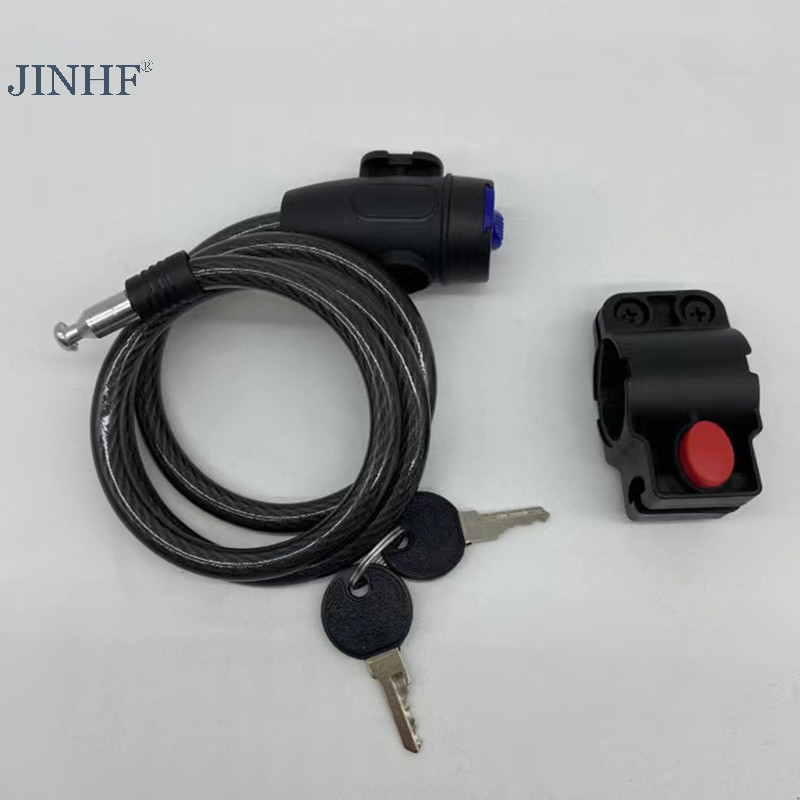 Jinhf Đa Năng Xe Máy Khóa Chống Trộm Đai 2 Chìa Khóa Cho Xe Đạp An Toàn Dây Thép Cáp Di Động Khóa Xe Điện Khóa Cáp HOT