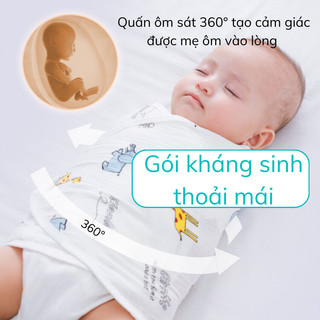 Khăn Quấn Sơ Sinh Bunnies House Êm Mềm, Giảm Giật Mình, Quấn Bé An Toàn