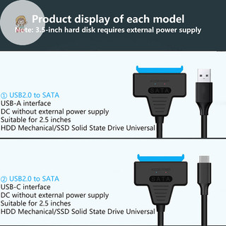 Bộ chuyển đổi TWE SATA sang USB 3.0 2.0 / Type-C cho ổ cứng gắn ngoài 2,5 / 3,5 Inch SDD Đĩa cứng kết nối ngoài Bộ chuyển đổi dòng ổ đĩa VN
