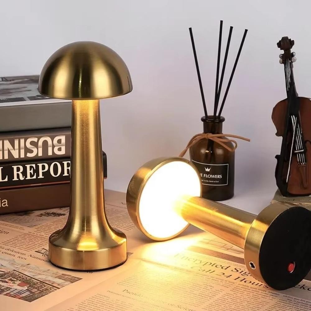 Đèn bàn LED HOBBYIN, Đèn ngủ LED cảm ứng có thể sạc lại USB, Đèn trang trí phòng ngủ 3 màu sáng tạo Retro có thể điều chỉnh độ sáng vô hạn Thanh khách sạn Bàn cà phê