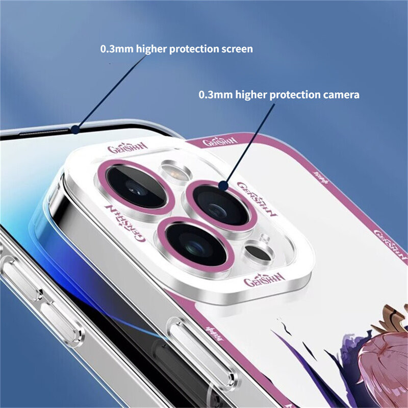 Genshin Impact Beelzebul Raiden Ei Yae Miko Ốp Lưng Cho Redmi Note 14 13 Pro Plus 4G 5G Turbo 4 POCO X7 Pro 14C 13C 13 A3 Ốp Điện Thoại TPU Mềm Trong Suốt Chống Sốc Thời Trang Phim Hoạt Hình