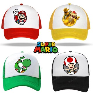 Mũ bóng chày Super Mario mũ chống nắng thoáng khí mũ lưới polyester mũ xe tải có thể điều chỉnh mũ bóng chày quà tặng