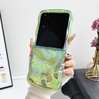 Ốp điện thoại gấp cho Xiaomi Mix Flip Meteorite họa tiết bán trong suốt laser rực rỡ Vỏ điện thoại TPU mềm mại