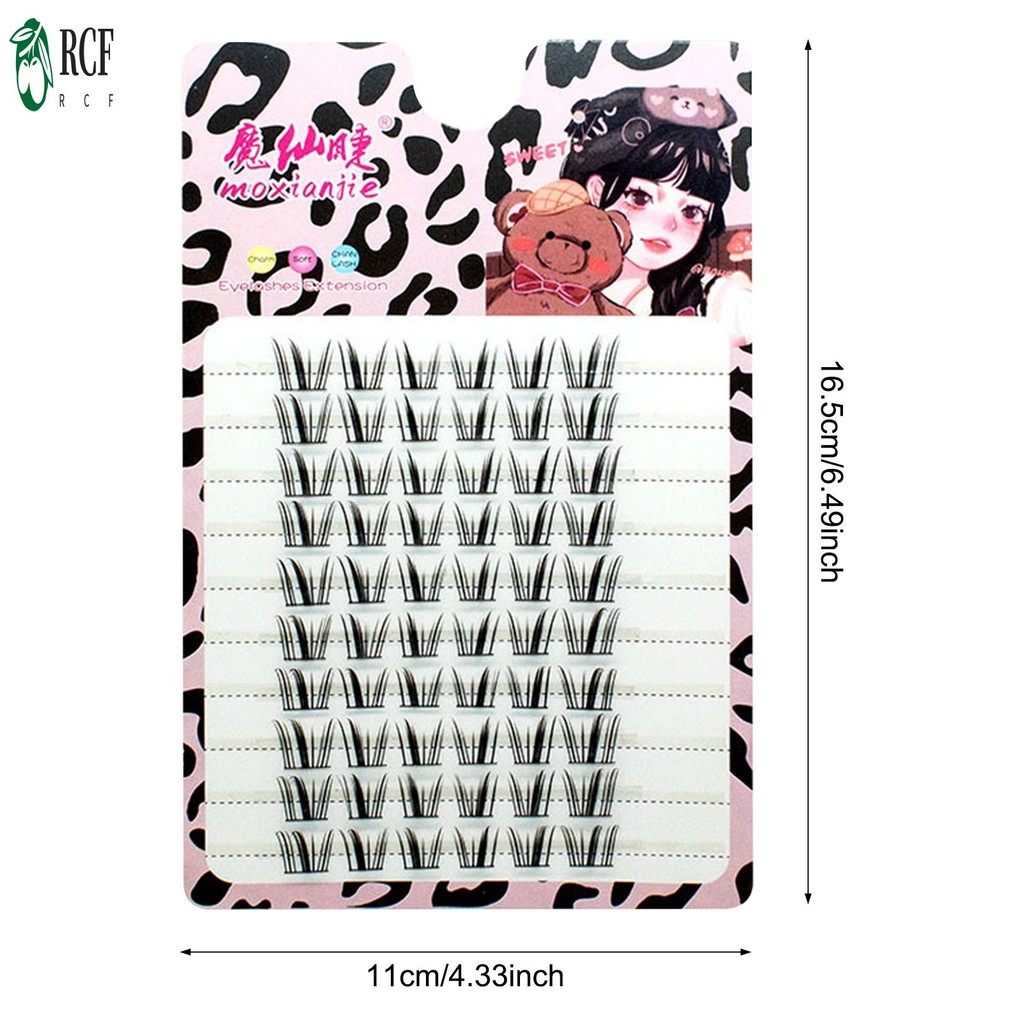 Black Mix 10-14mm Cụm mi Cosplay tự nhiên Lông mi giả