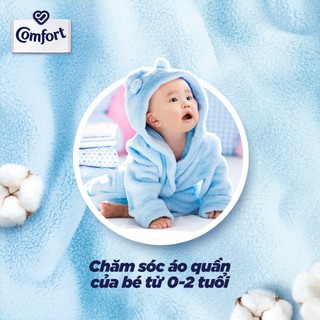 Nước Xả Vải Comfort Dịu Nhẹ Thơm Hương Phấn Cho Quần Áo Bé - Túi 1.7L