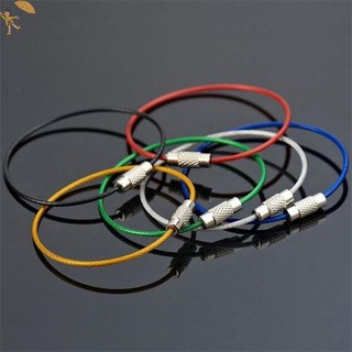 [GOU] 1 Chiếc Móc Khóa Nhiều Màu Sắc Thép Không Gỉ Carabiner Móc Khóa Dụng Cụ Ngoài Trời Dây Móc Khóa Dây Cáp Dây Vít Khóa VN