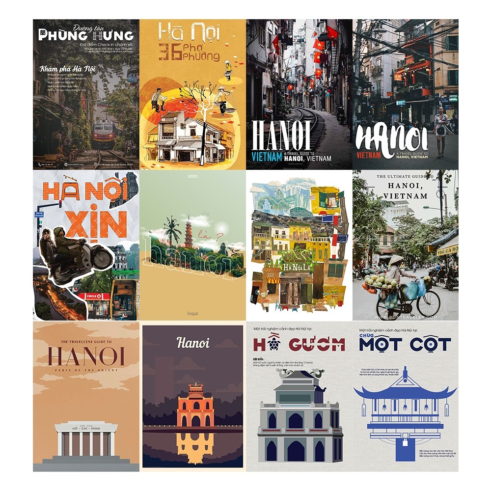 [Giấy] A5 In Màu - Set 50 Tờ Poster Giấy Dán Tường - HÌNH POSTER HÀ NỘI - Decor Trang Trí Nhà | MS: 111562