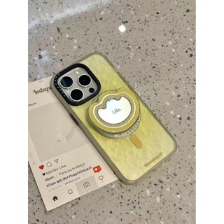 Sang Trọng Gradient Yuanbao Gương Giá Đỡ Từ Tính Vỏ Điện Thoại Di Động Kẻ Thù iPhone16 15 14 13 Pro Max Chống Sốc Bảo Vệ Camera Ốp Lưng Cứng Chống Rơi