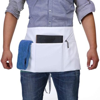 Tạp Dề Nửa ROOMYCO, Tạp Dề Eo Polyester 3 Túi, Thanh Tạp Dề Ngắn Unisex