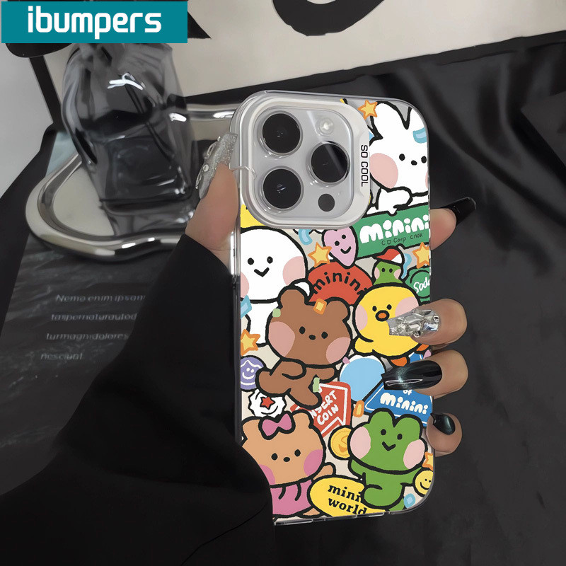 ibumpers Ốp Lưng IPhone Họa Tiết Pokémon Dễ Thương Ốp Điện Thoại IMD Cứng Trơn Chống Bẩn Chống Sốc Cho IPhone 16 15 14 12 13 11 Pro Max
