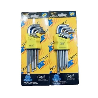 Combo 2 bộ lục giác ngắn Bi và Bông chất thép Cr-v có độ cứng cao
