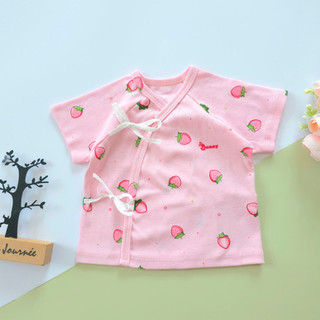 Áo cột dây ngắn tay mùa hè chất thun cotton cho bé 3-6kg
