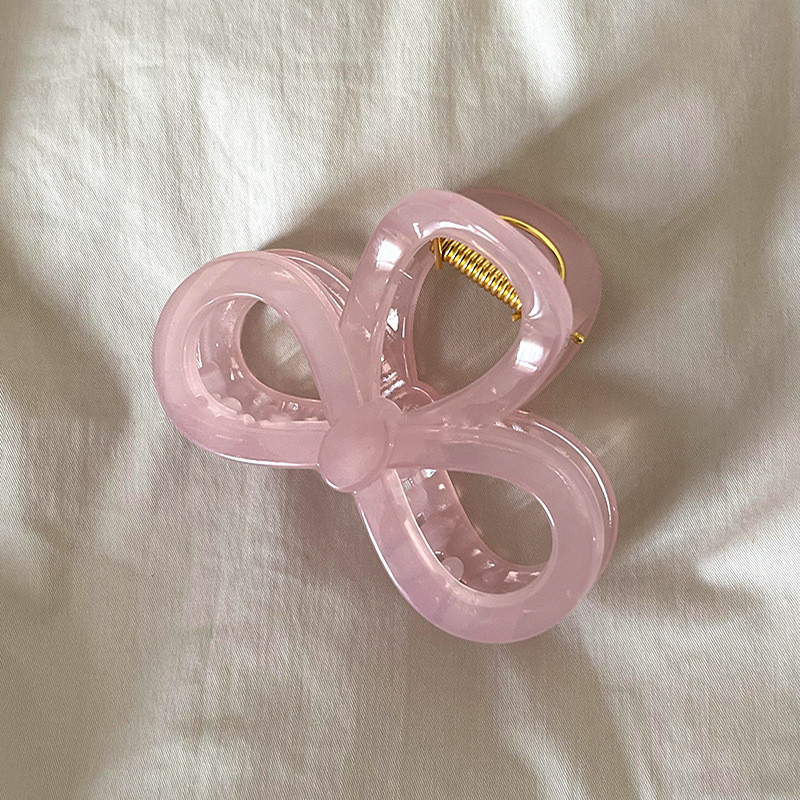Kẹp Cá Mập Nữ Jelly Pink Kẹp Tóc Móng Vuốt Kẹp