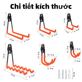 Xe Đạp Kim Loại Chống Trượt Gắn Tường, Móc Treo Vật Dụng, Có Ốc Vít Tiện Dụng