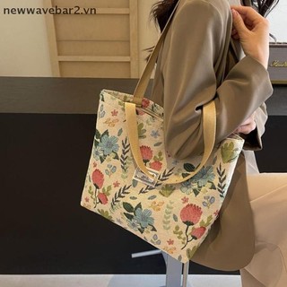 [Mới] Túi đeo vai có thể tái sử dụng in hoa thời trang Túi xách đi lại đa năng dành cho sinh viên.